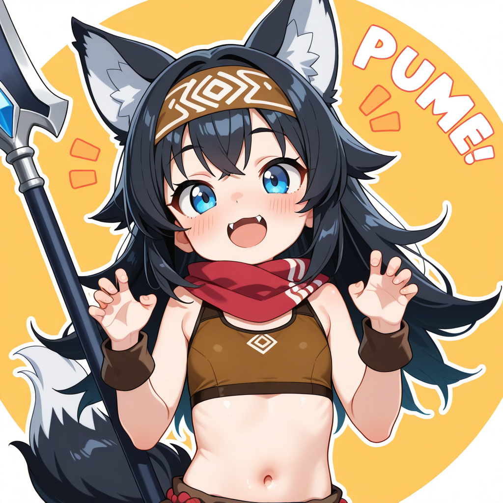 謎の海産物さんちのおおかみみみみんぞくの衣装に近づけた衣装を着たナルヨちゃん！！