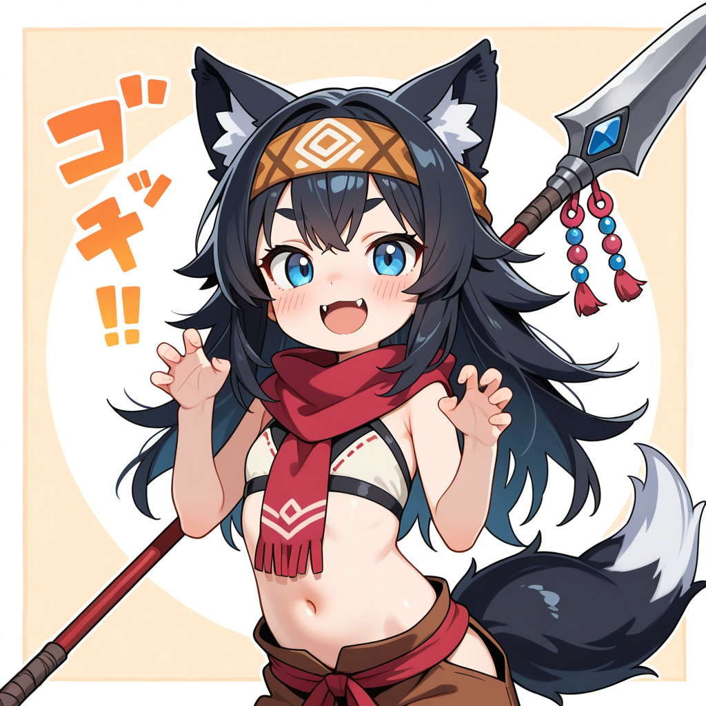謎の海産物さんちのおおかみみみみんぞくの衣装に近づけた衣装を着たナルヨちゃん！！