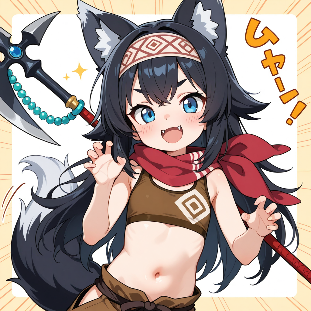 謎の海産物さんちのおおかみみみみんぞくの衣装に近づけた衣装を着たナルヨちゃん！！