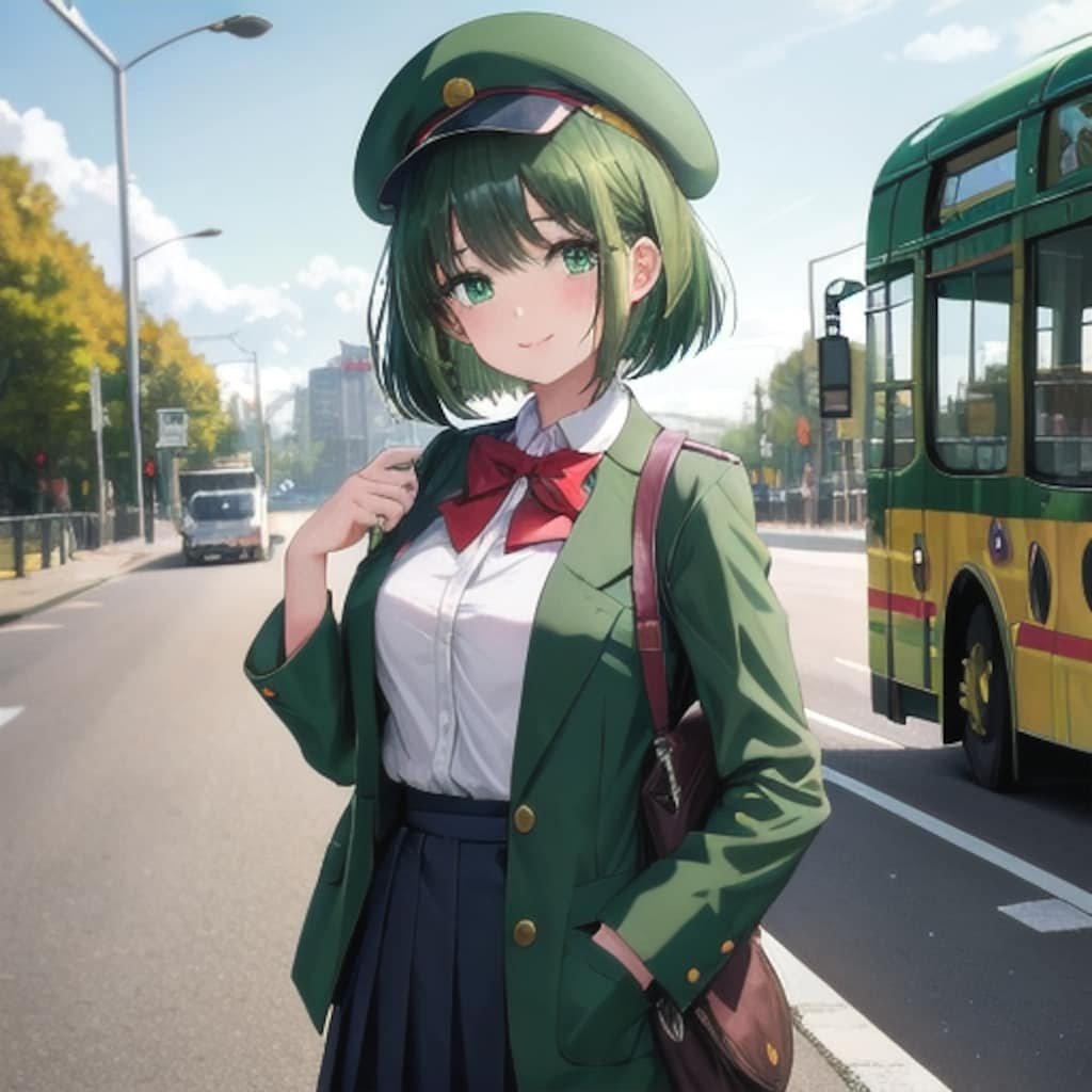 芽生ちゃん026「車掌さん体験頑張ります！」