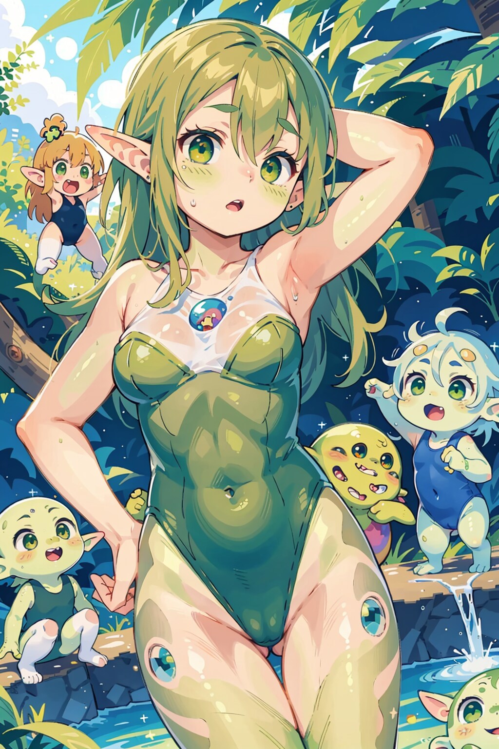弱小モンスターの頼れるお姉さん「ハーフゴブリン」とエンカウント！（お願い、この子達は見逃してあげて）