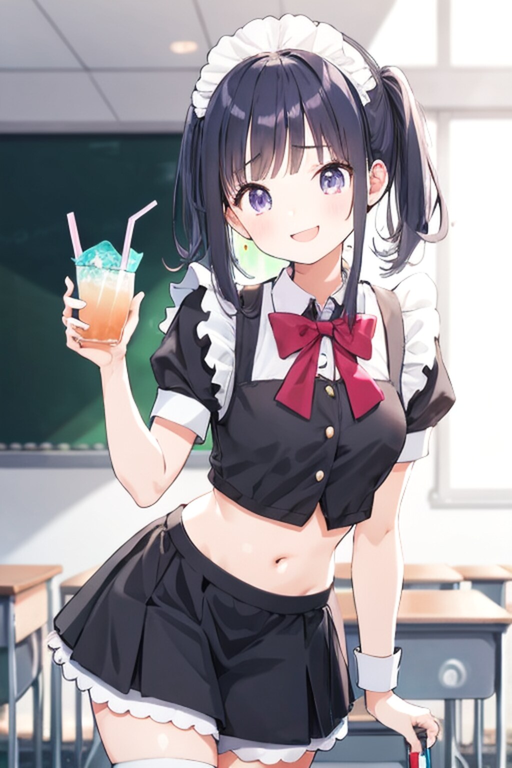 模擬店はへそ出しメイド喫茶