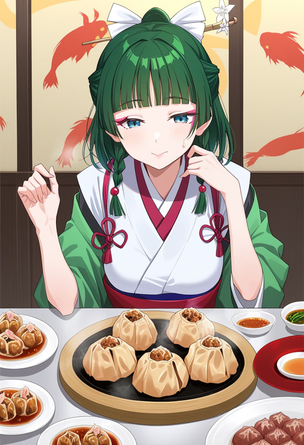 猫猫と蟹づくし料理