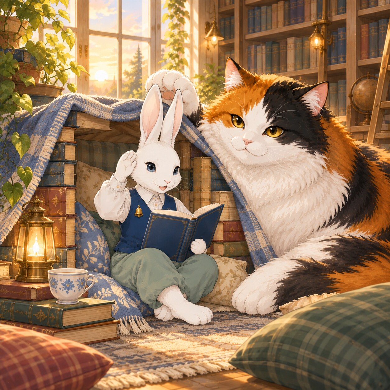 おはよウサギ（２７）ミミと三毛殿 GPTimages2.0 | の人気AIイラスト・グラビア