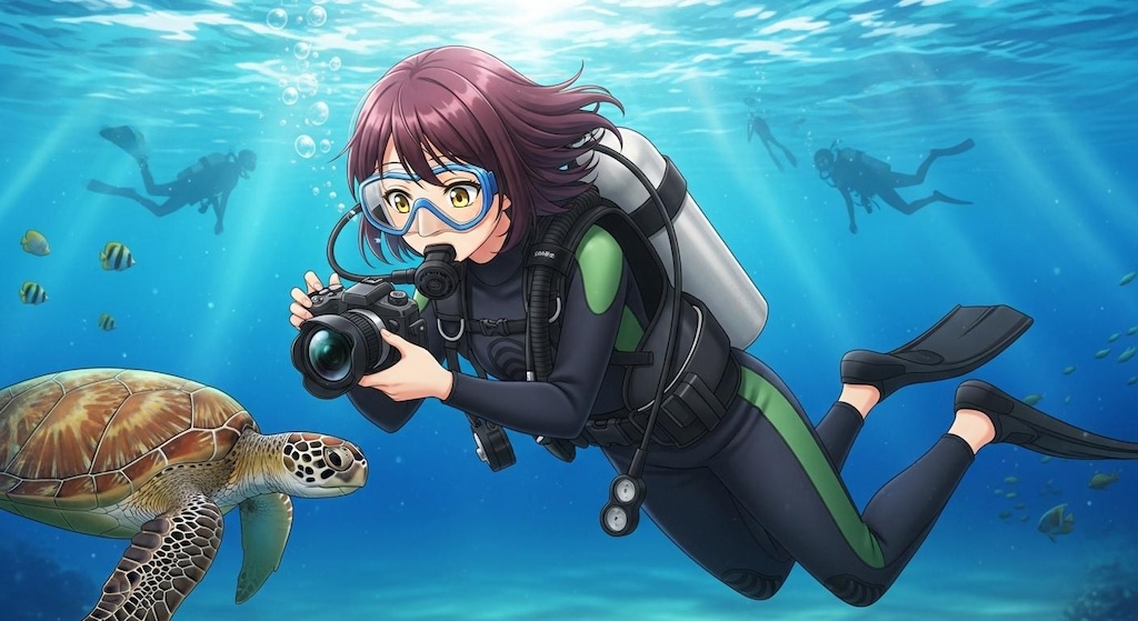 インストラクターちゃん Dive #20 : ダイブマスターちゃんオフ日和 - 世界ウミガメの日