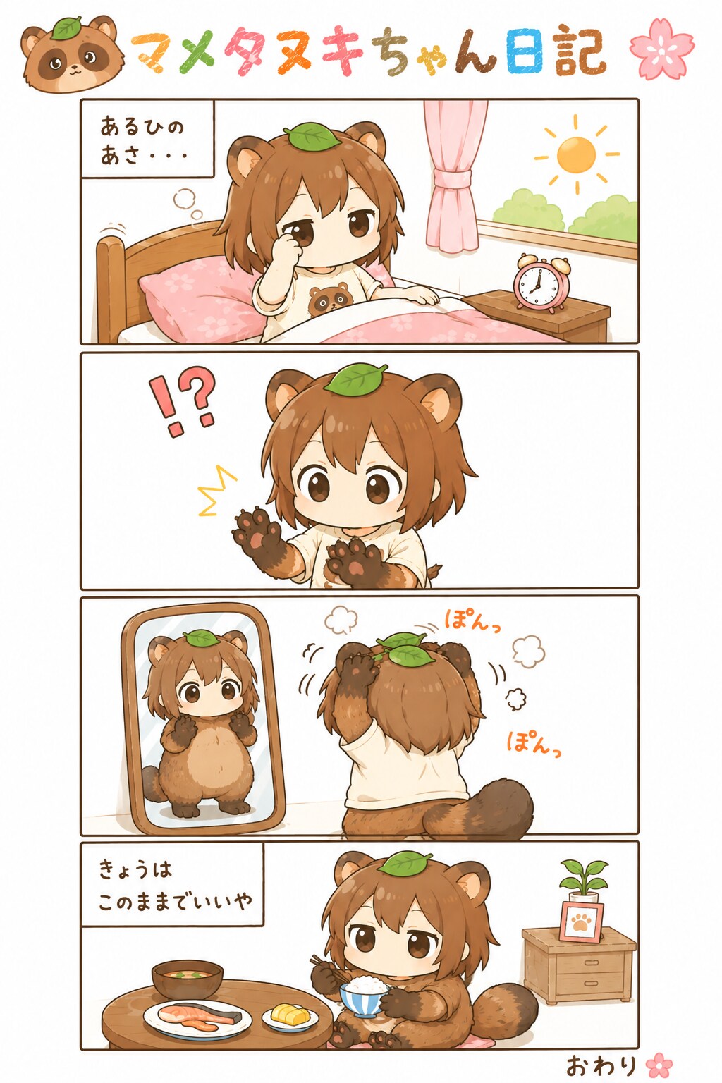 漫画マメタヌキちゃん日記 | の人気AIイラスト・グラビア