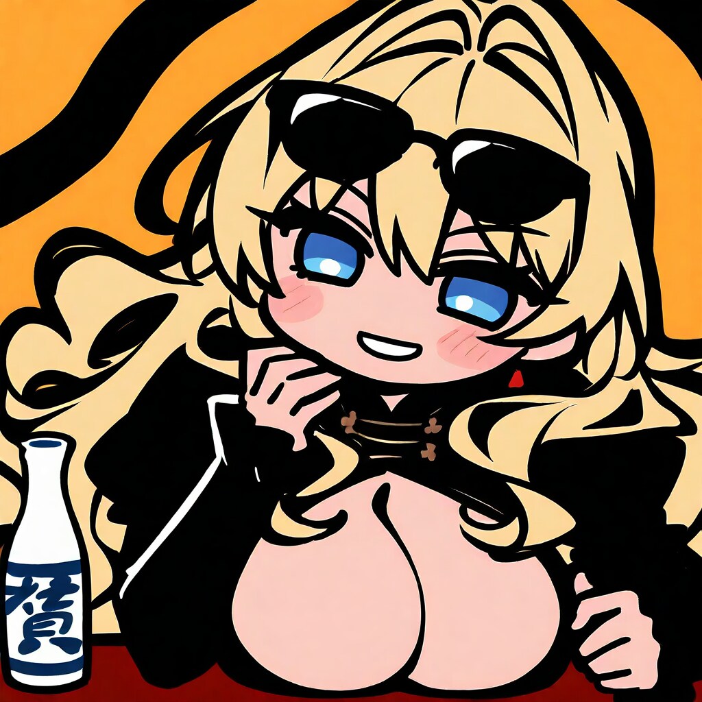 見えちゃいそうな服で酒を飲むなっちゃん