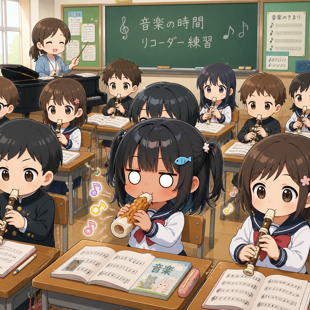 音楽の授業のこなつちゃん | の人気AIイラスト・グラビア