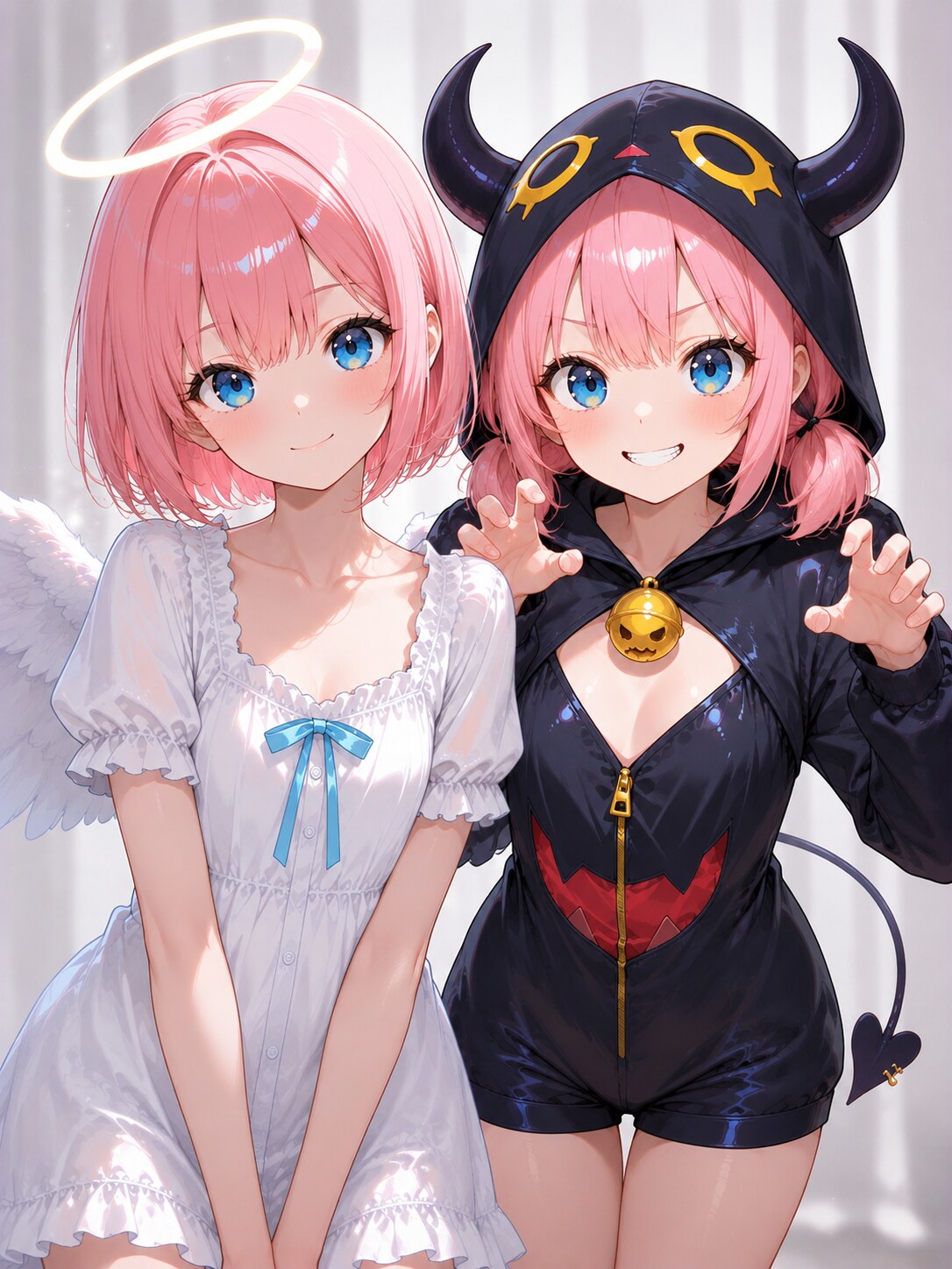 天使と悪魔のツーショット(∩´∀`∩)💕