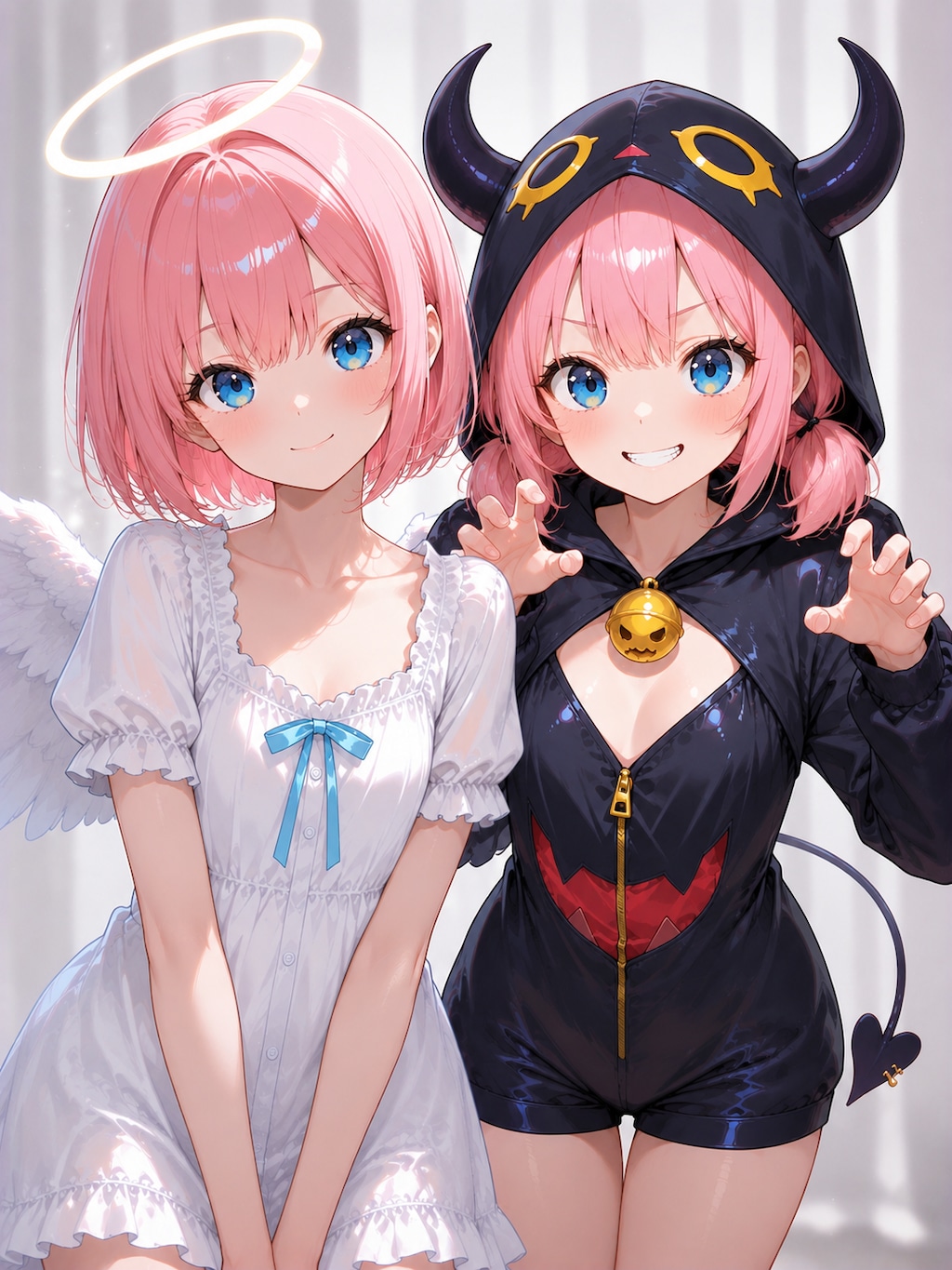 天使と悪魔のツーショット(∩´∀`∩)💕