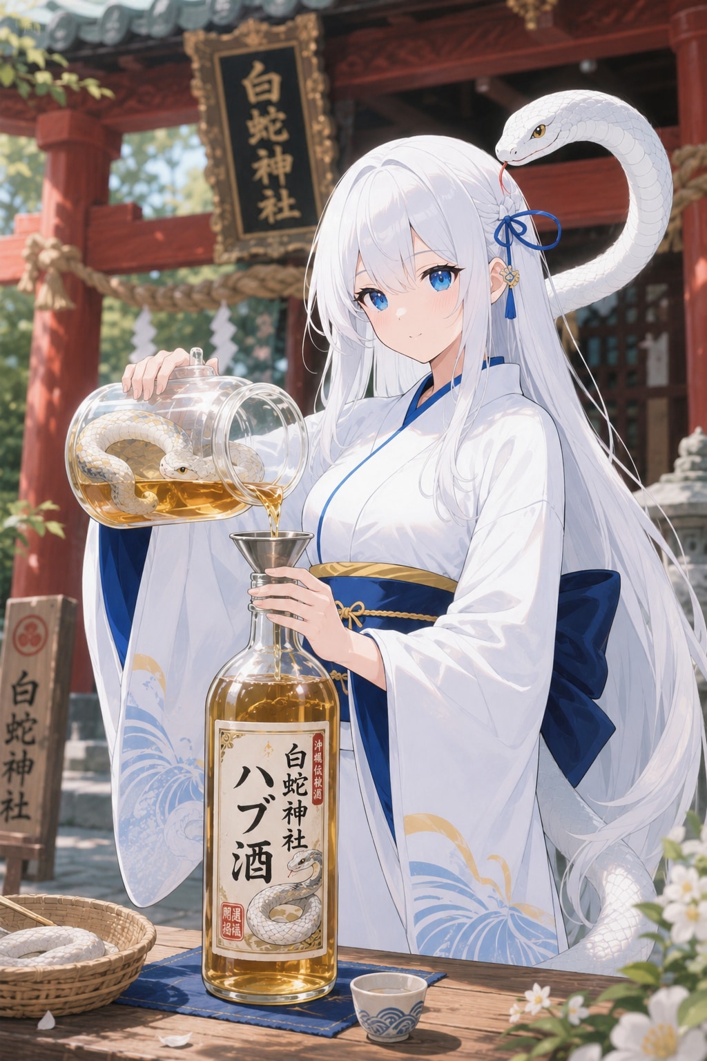 白蛇神社のハブ酒 | の人気AIイラスト・グラビア