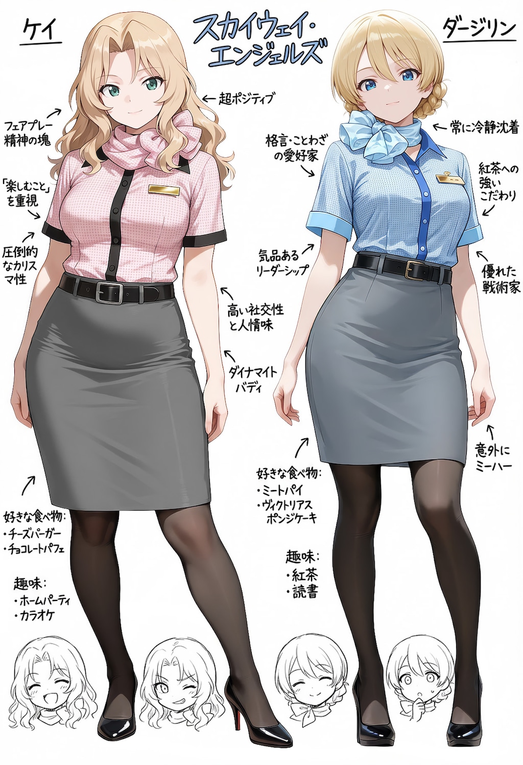 架空アニメのキャラシート