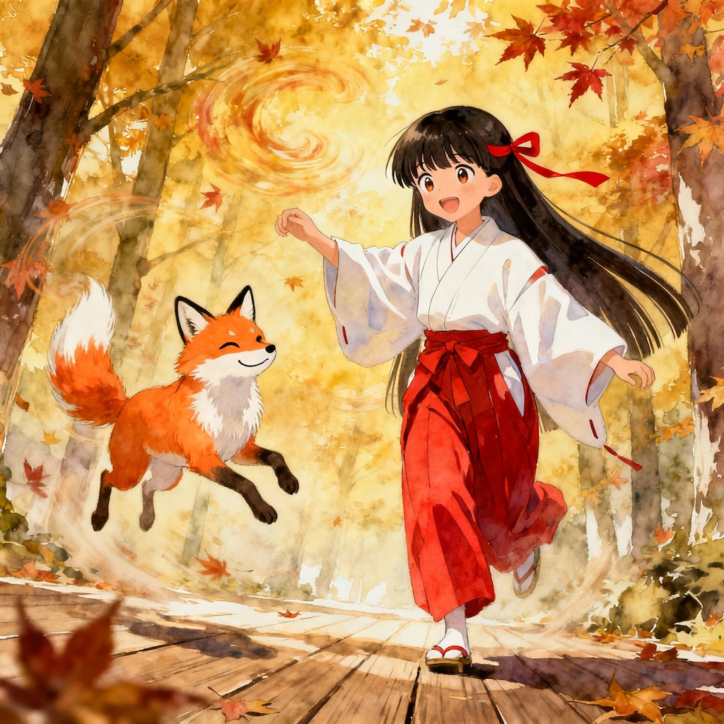 みこさんとこぎつね