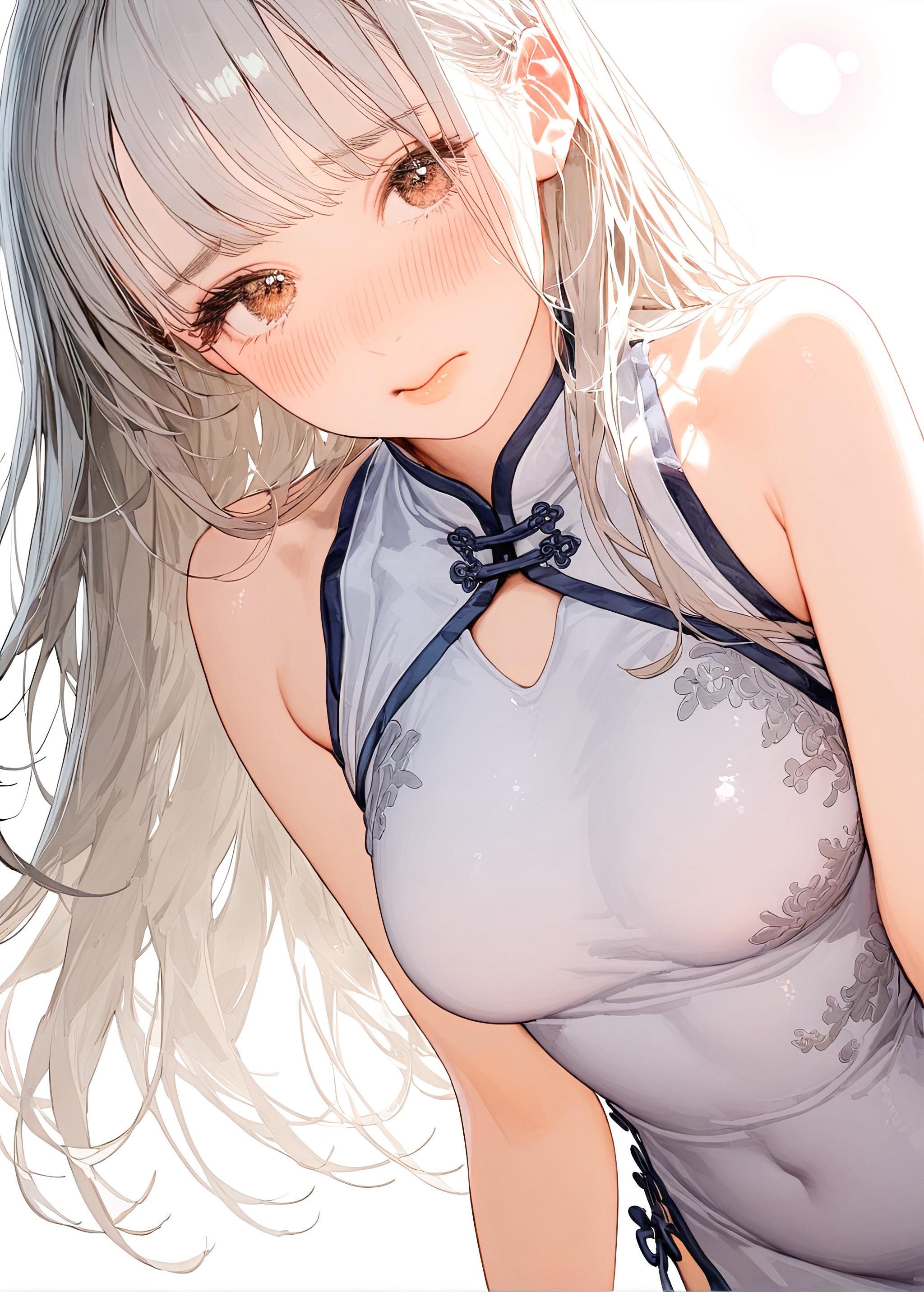 白いチャイナドレスの娘 | の人気AIイラスト・グラビア