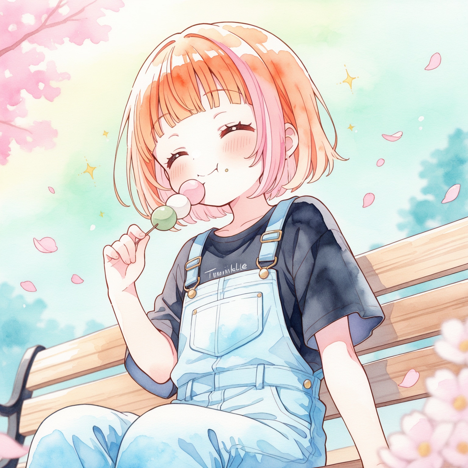 【パステル】おだんごもぐもぐ | の人気AIイラスト・グラビア