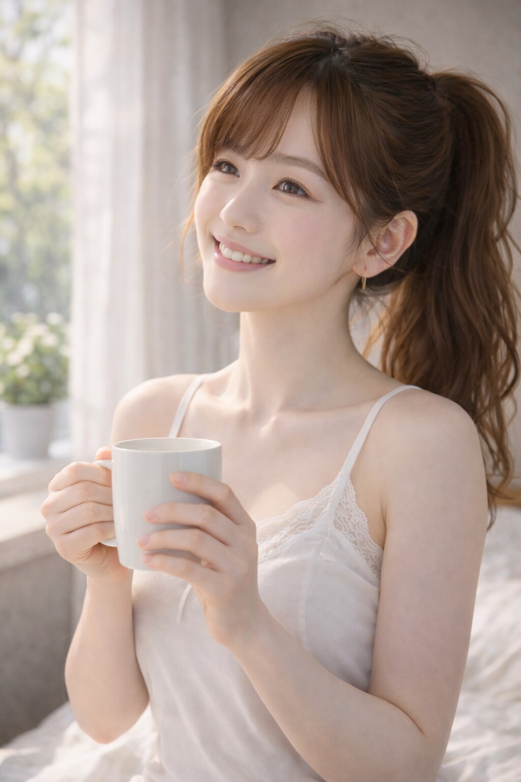 Morning Coffee / 湯気の向こう側 | の人気AIイラスト・グラビア
