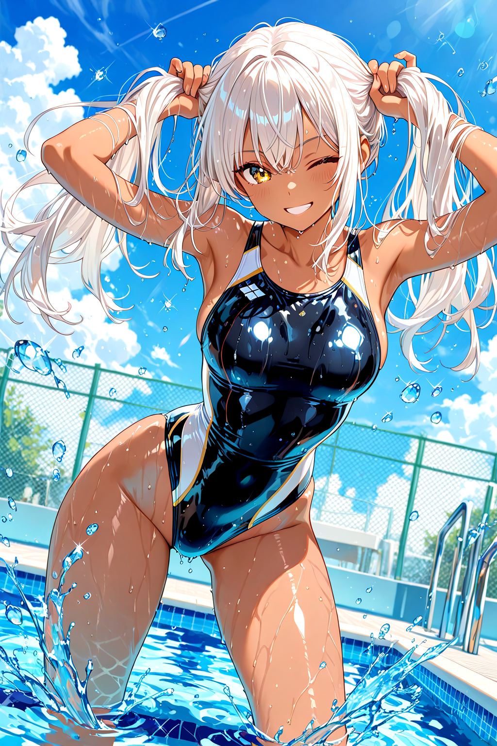髪を束ねるキミ
