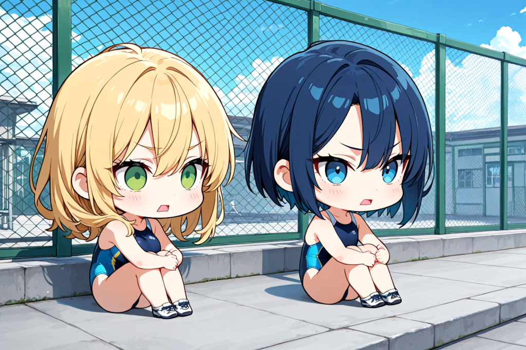 髪を束ねるキミ