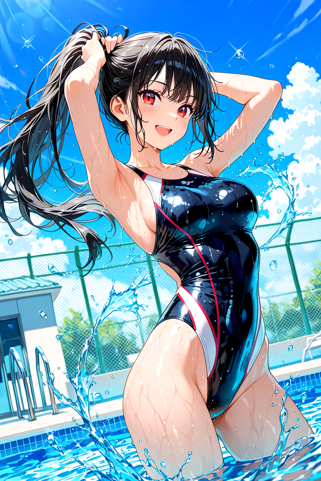 髪を束ねるキミ