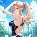 髪を束ねるキミ 5枚目