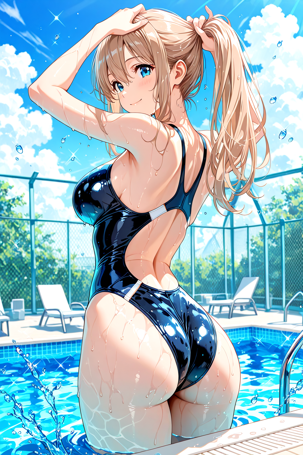 髪を束ねるキミ