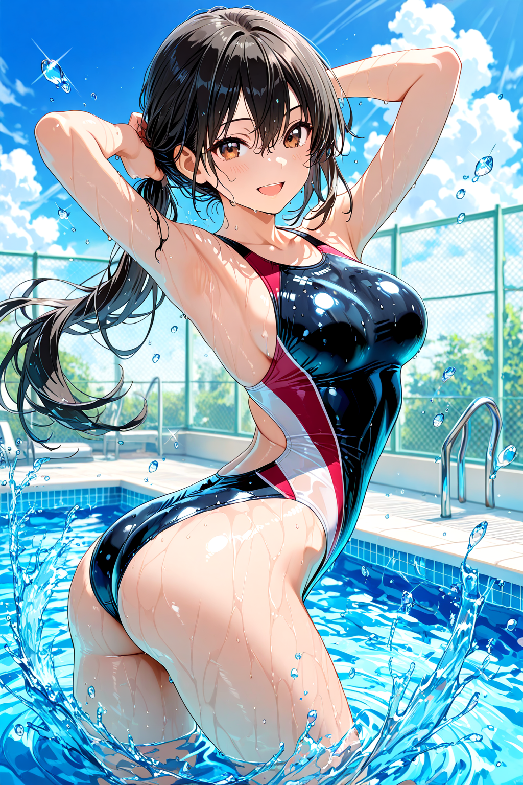 髪を束ねるキミ