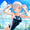 髪を束ねるキミ 2枚目