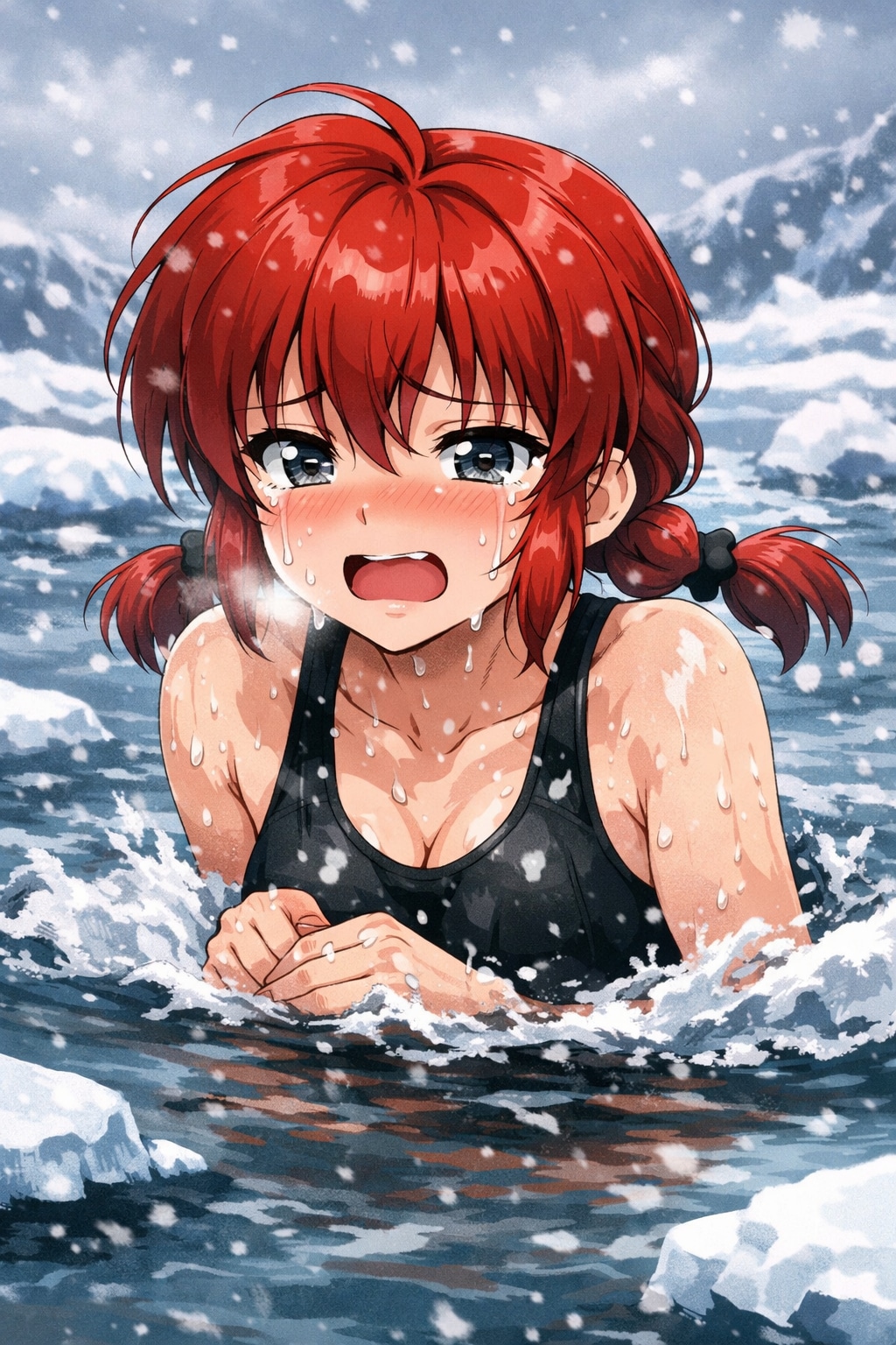 泣きべそ寒中水泳4