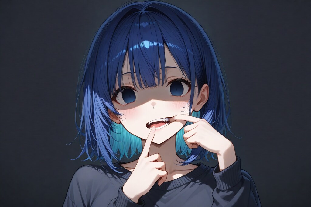 歯を見せてくる女の子