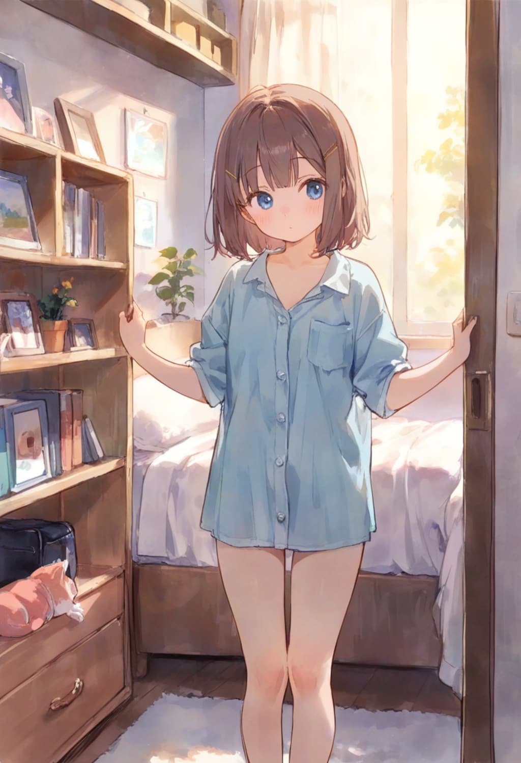 少女の部屋(水彩タッチ)(62)