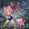 にゃぁぁぁぁ～っ！！台風だにゃぁぁぁ～ん！！ 2枚目