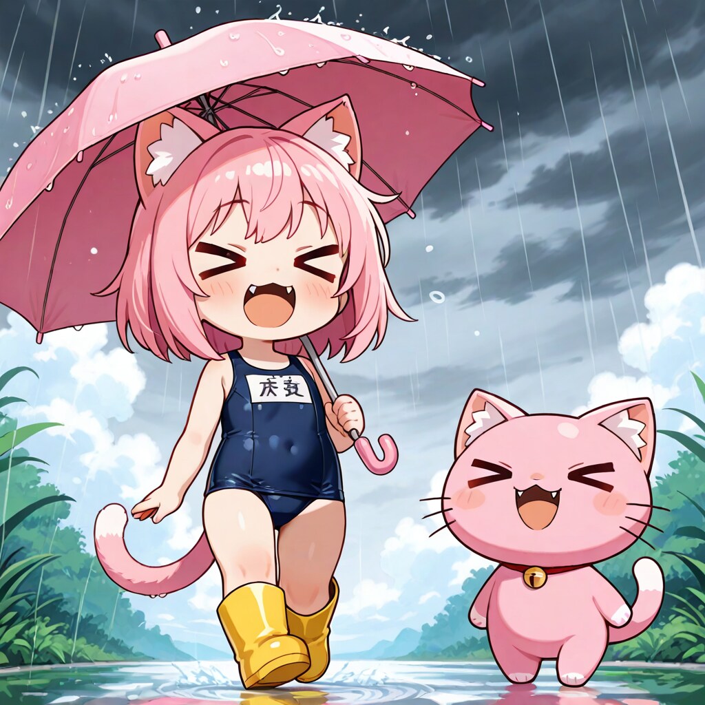 にゃぁぁぁぁ～っ！！台風だにゃぁぁぁ～ん！！