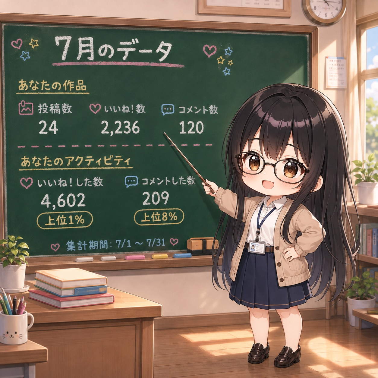 7月の実績を発表