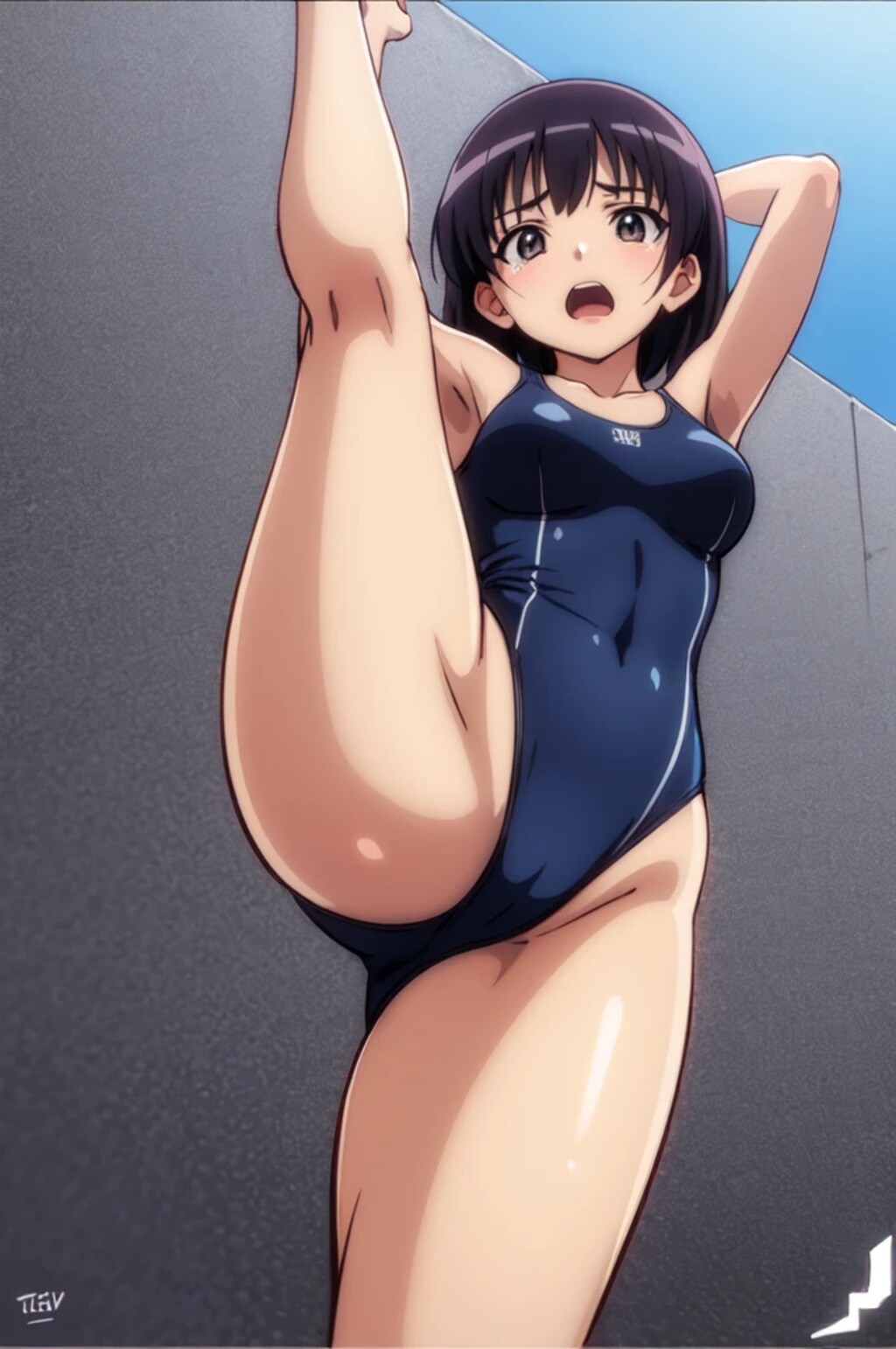 スク水×Y字バランス