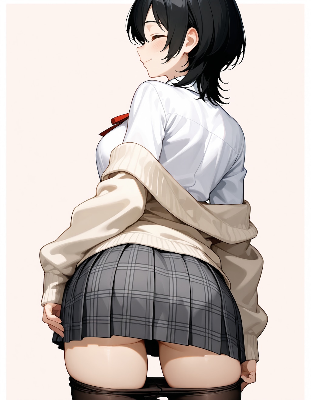 後づけ絶対領域(背面)