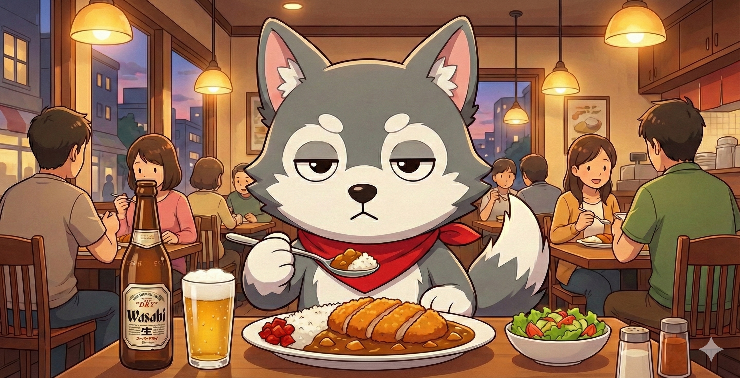 カレーに瓶ビール | の人気AIイラスト・グラビア