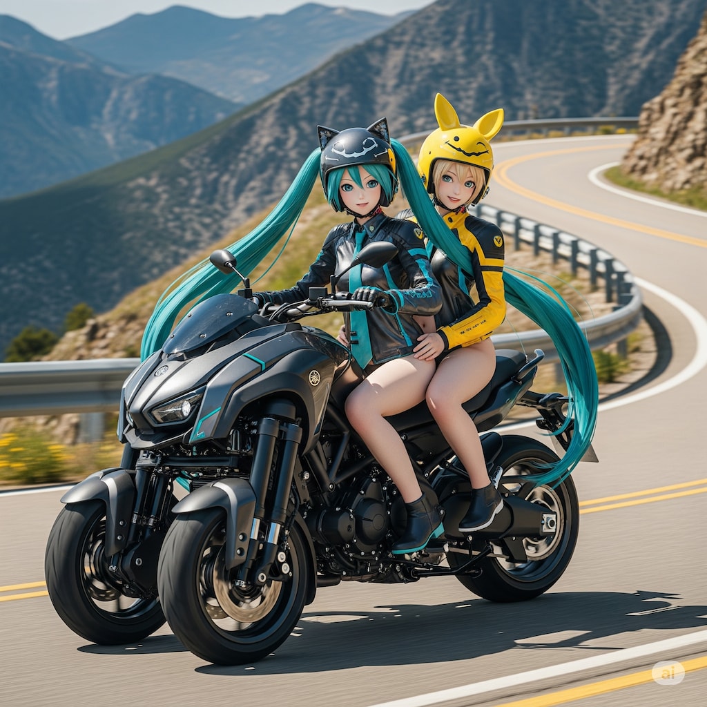 ミクさんリンさん　タンデムツーリング