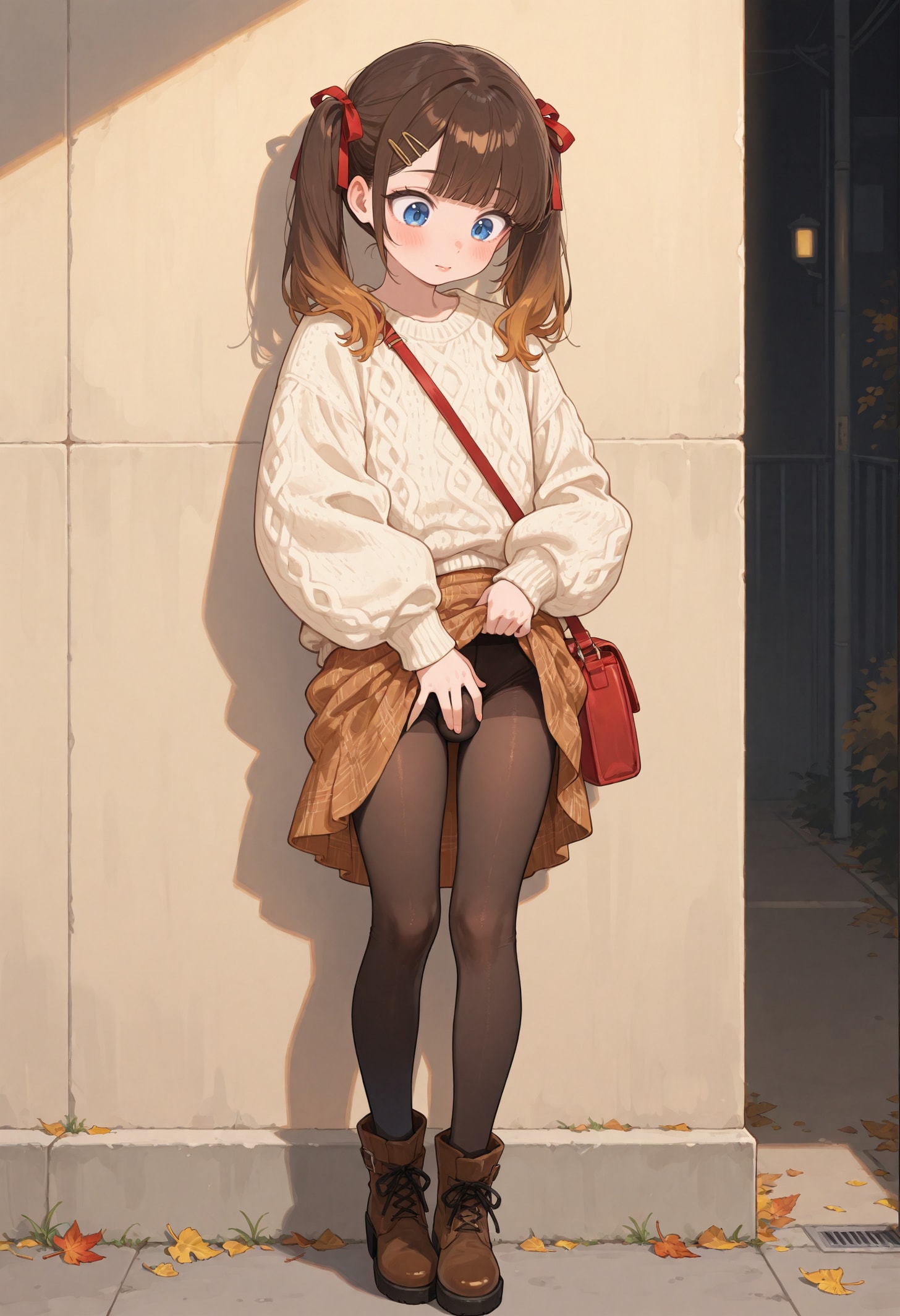 位置を直す男の娘