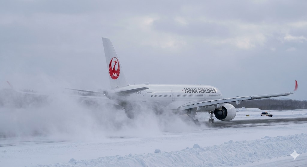 雪舞う新千歳へ、landing!