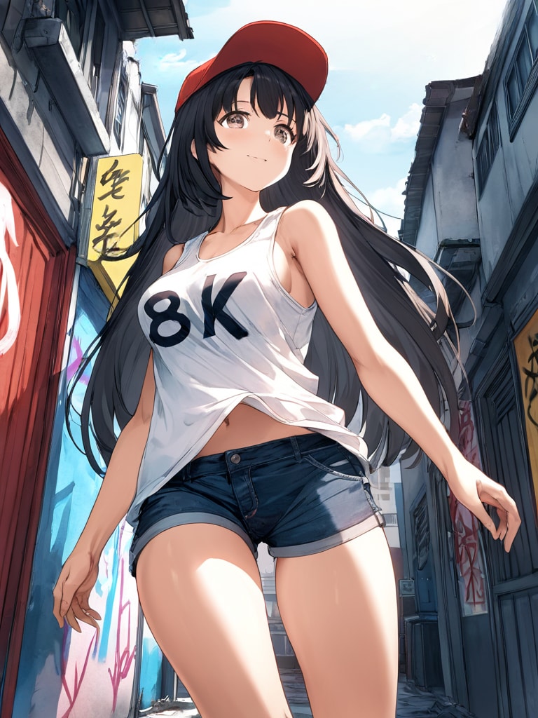 路地裏少女8K | の人気AIイラスト・グラビア