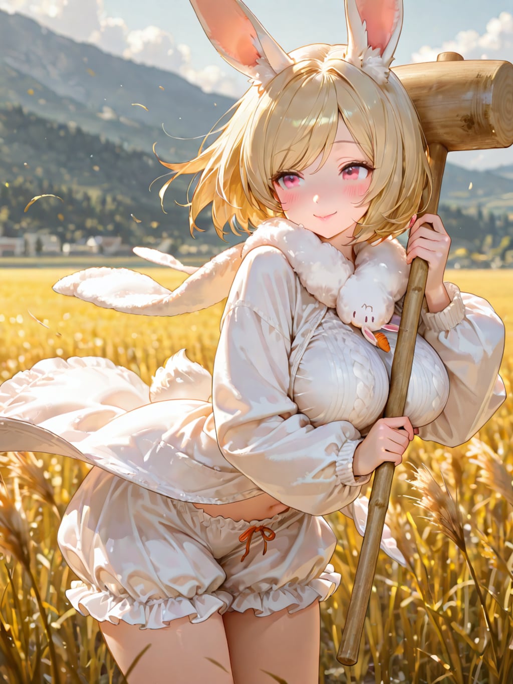 おはよう#117「うさぎ娘の餅つき」