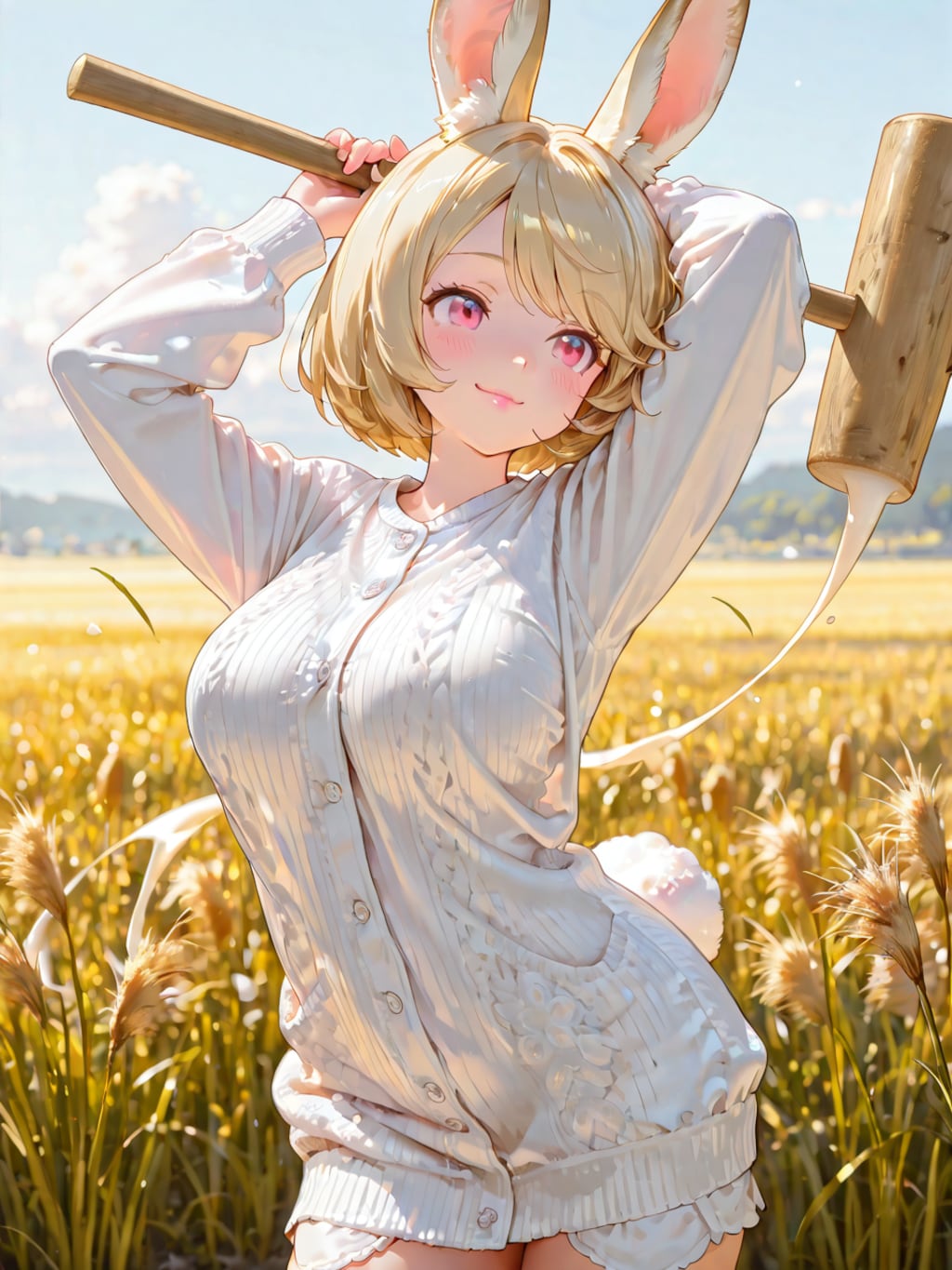 おはよう#117「うさぎ娘の餅つき」