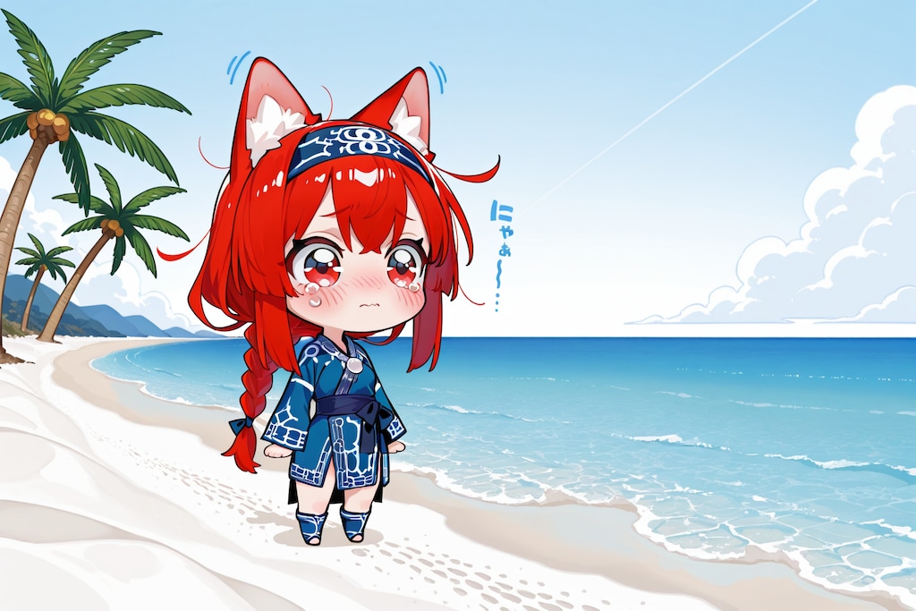 ネコミミパワードコロポックル赤髪お兄ちゃんズくんIN無人島