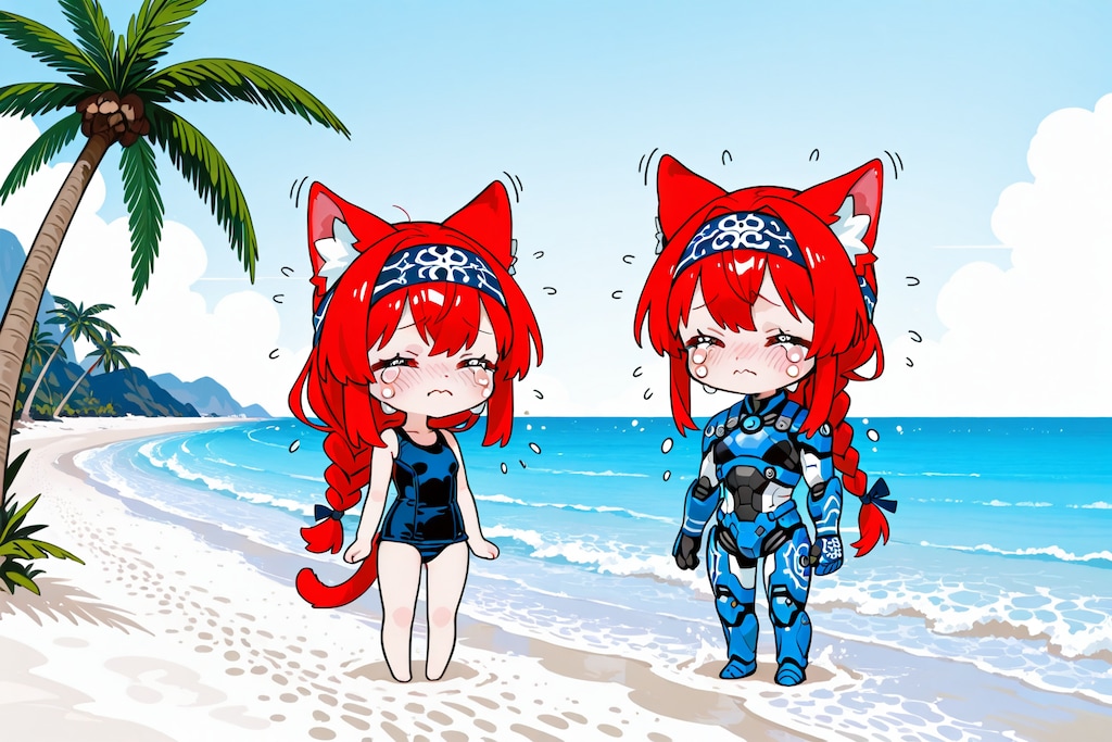 ネコミミパワードコロポックル赤髪お兄ちゃんズくんIN無人島