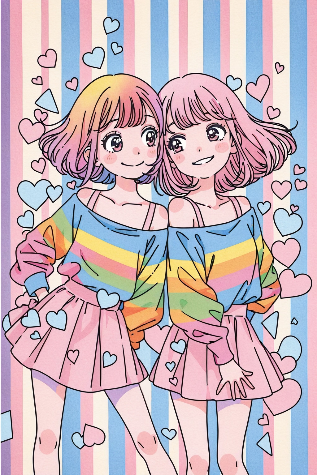 【ふたりなら、可愛さ無限大宣言！】 | の人気AIイラスト・グラビア