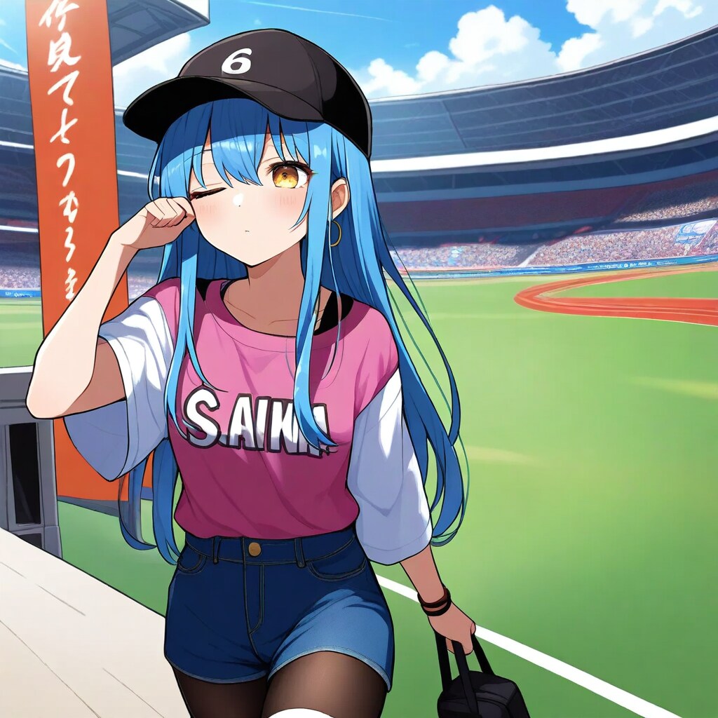 スタジアムでのお祭り出勤前