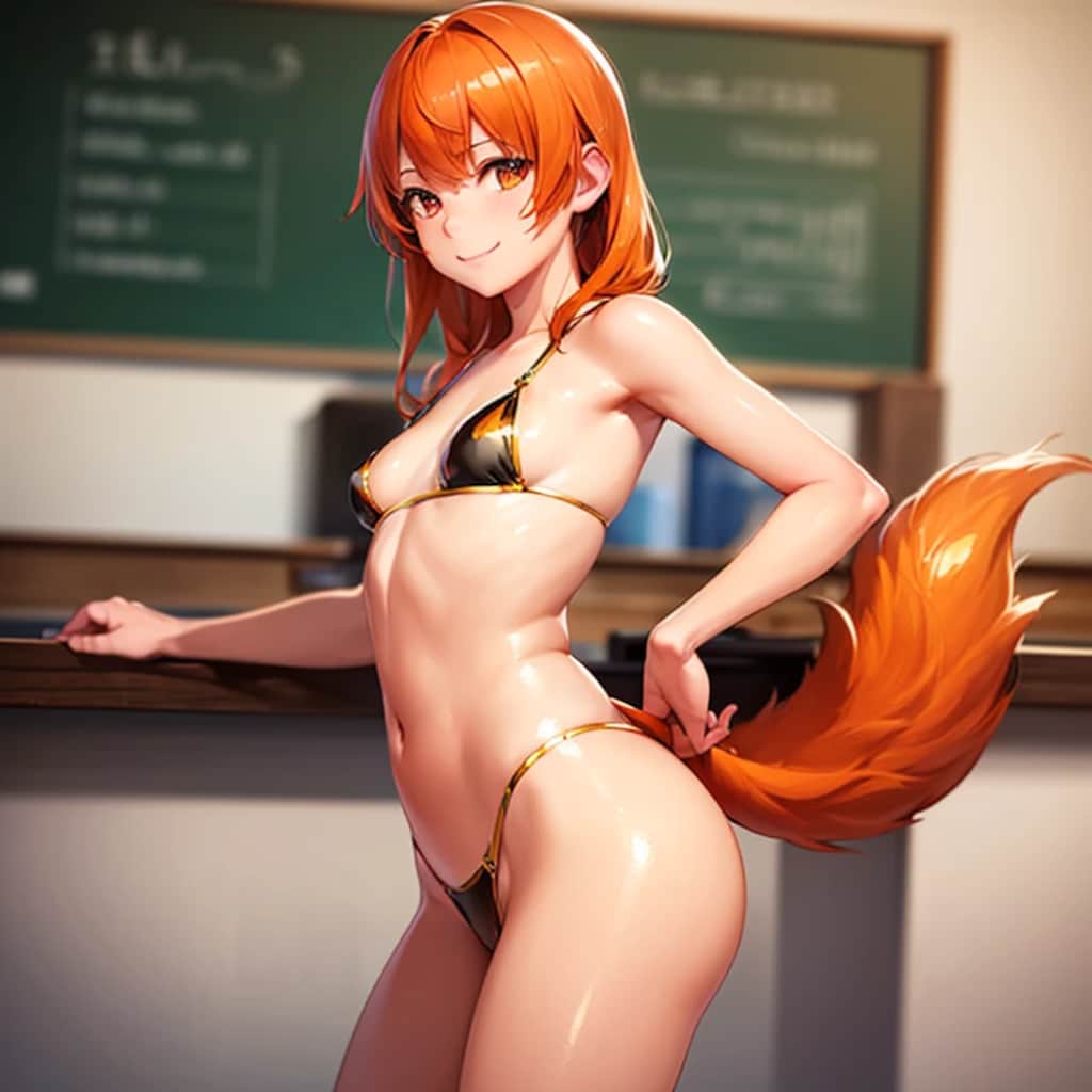 オレンジ髪