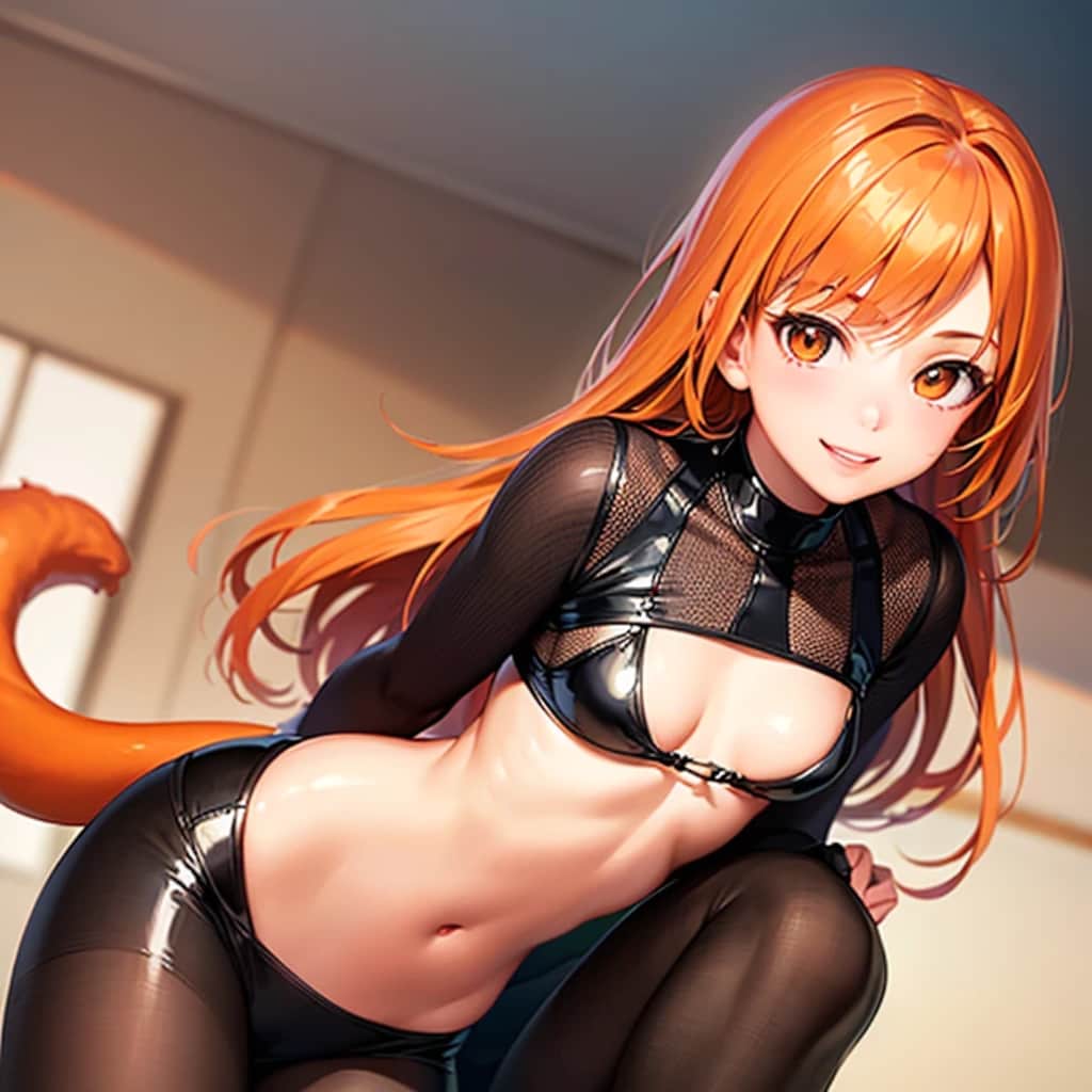 オレンジ髪