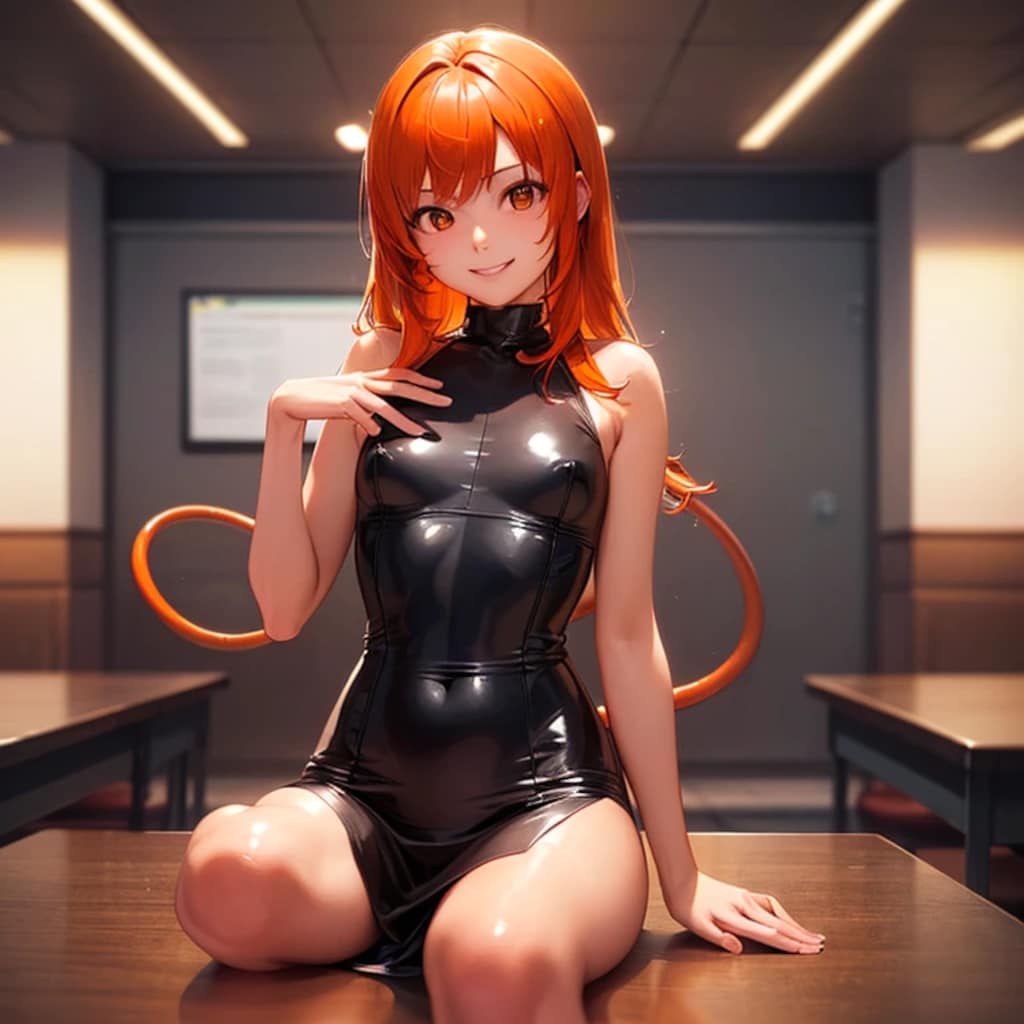 オレンジ髪
