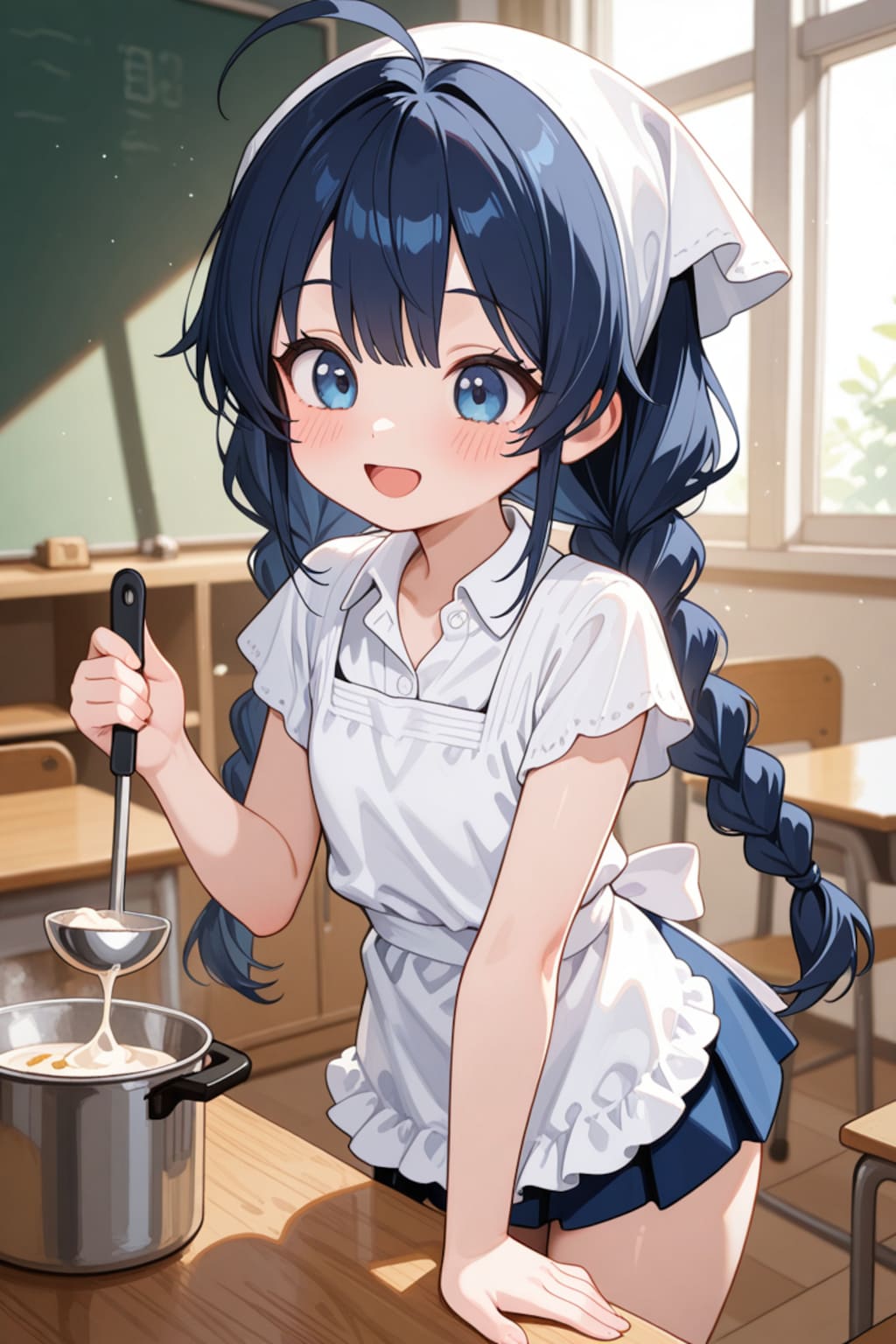 はーい。給食の時間だよー